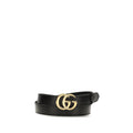 Gucci Black Calf Leather Bos Taurus Regular Belt