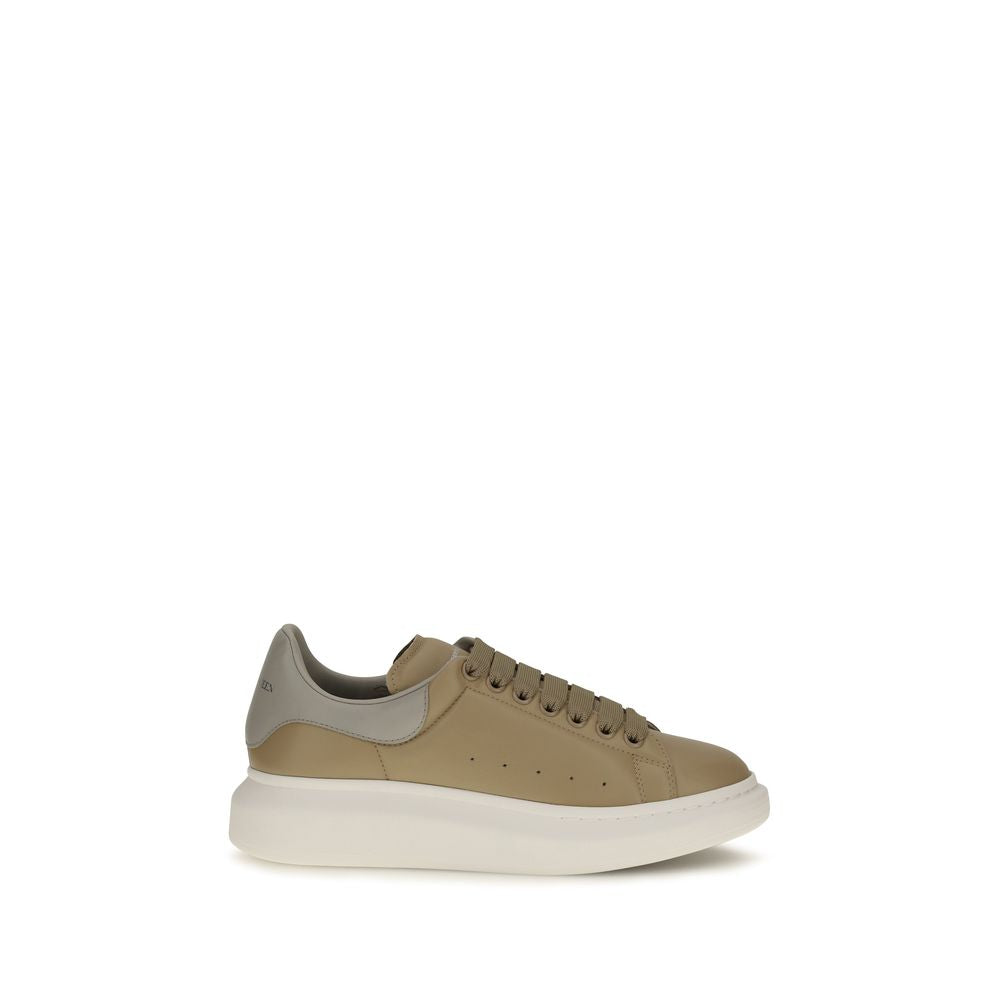 Alexander McQueen Beige Calf Leather Bos Taurus Platform Sneakers