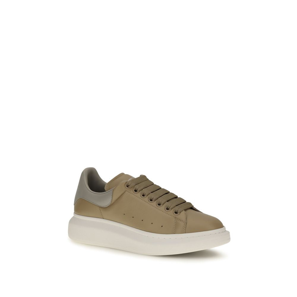 Alexander McQueen Beige Calf Leather Bos Taurus Platform Sneakers