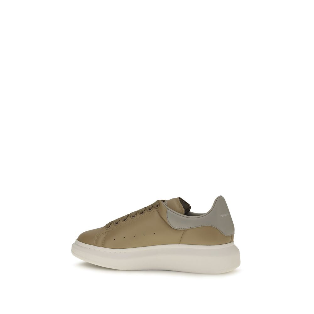 Alexander McQueen Beige Calf Leather Bos Taurus Platform Sneakers