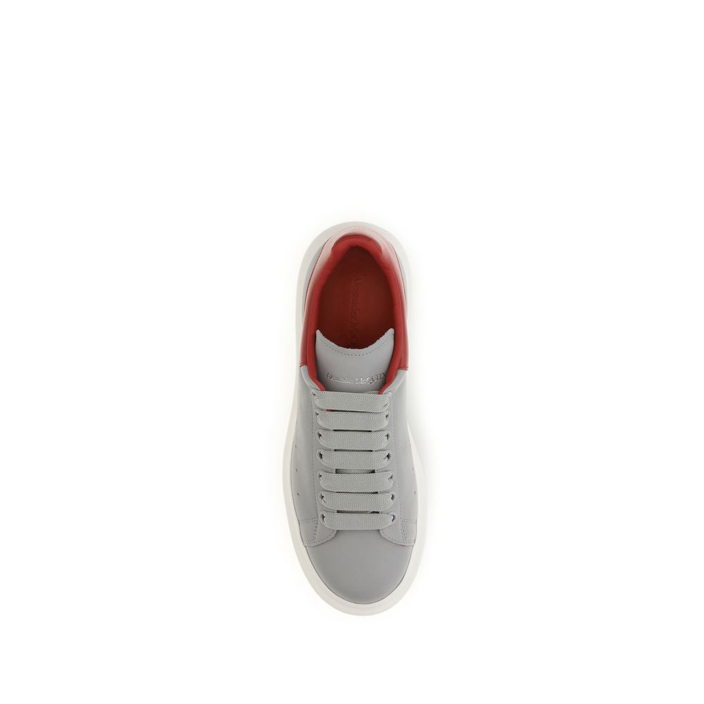 Alexander McQueen Gray Calf Leather Bos Taurus Platform Sneakers