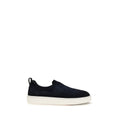Santoni Blue Calf Leather Bos Taurus Sneakers