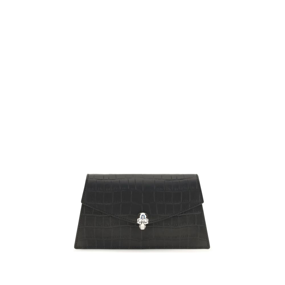 Alexander McQueen Black Calf Leather Bos Taurus Shoulder Bag