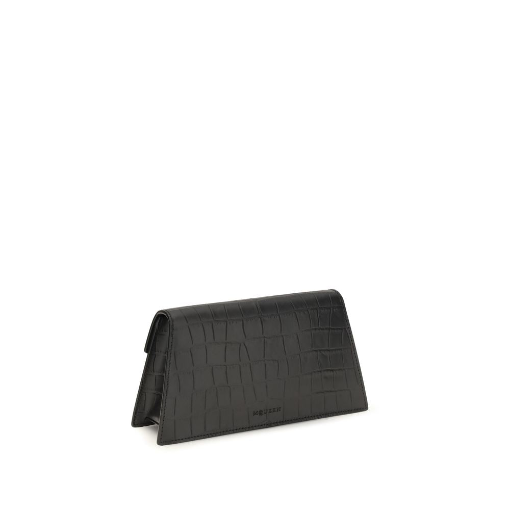 Alexander McQueen Black Calf Leather Bos Taurus Shoulder Bag