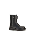 Alexander McQueen Black Calf Leather Bos Taurus Lace-Up Boots