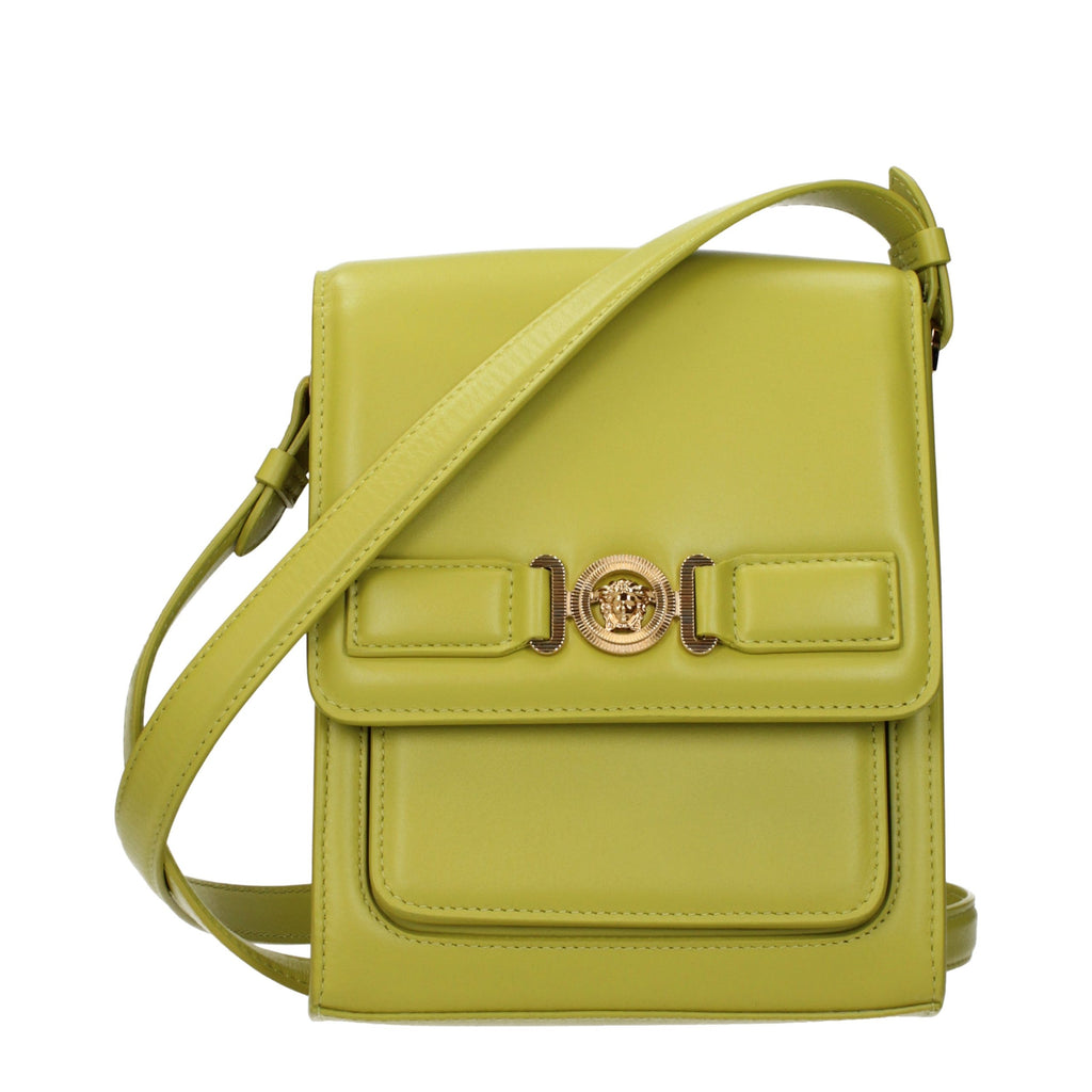 Versace Green Leather Crossbody Bag