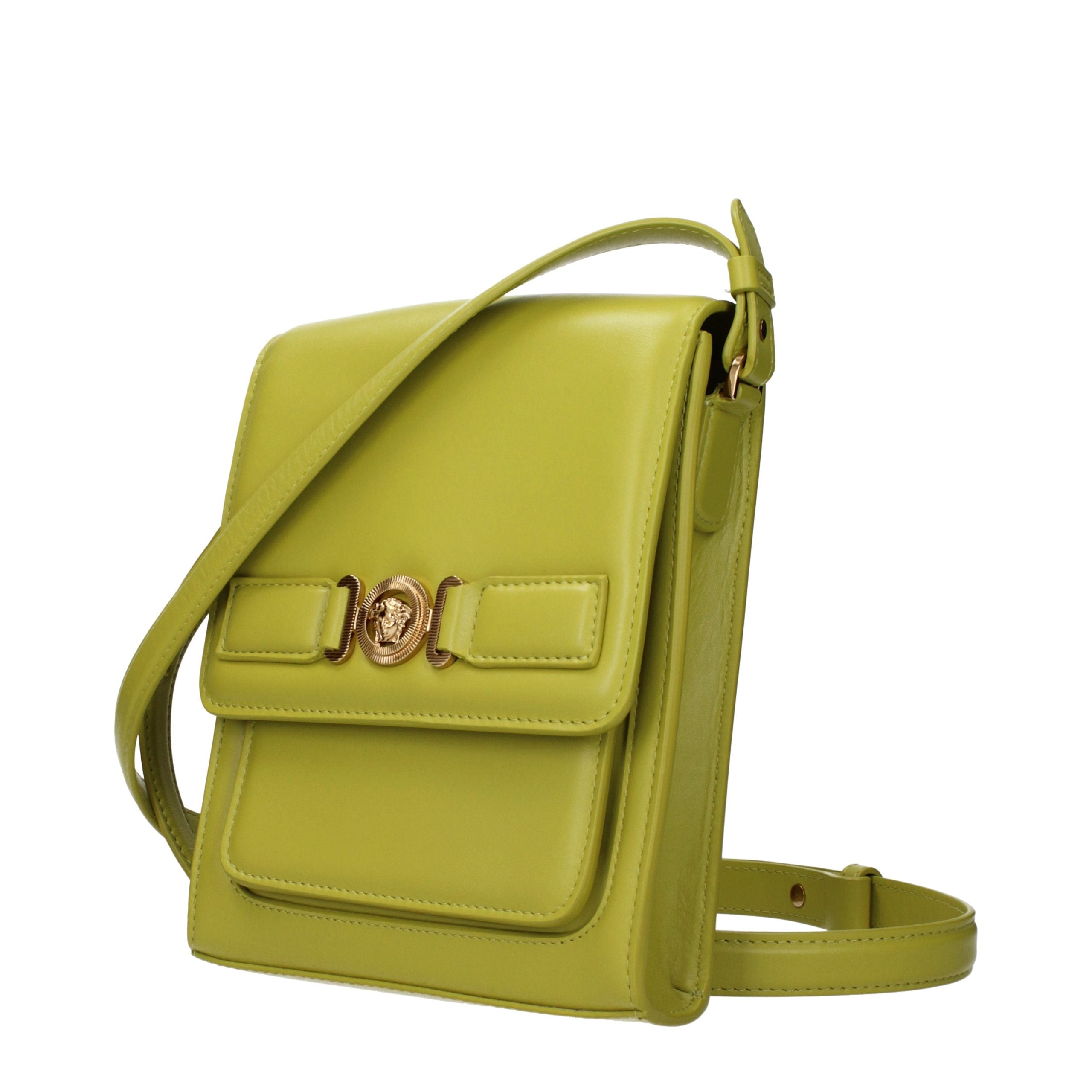 Versace Green Leather Crossbody Bag