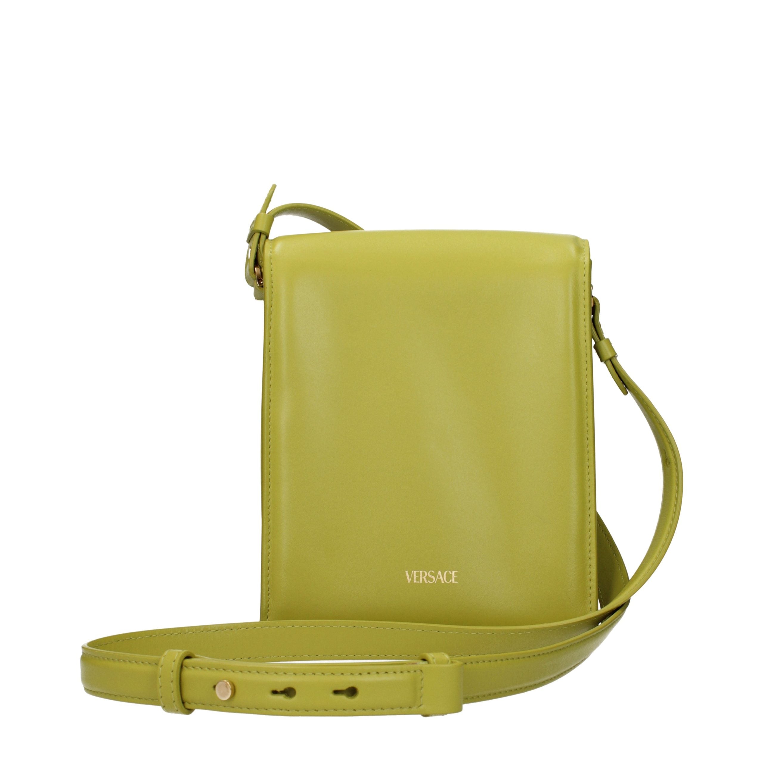Versace Green Leather Crossbody Bag