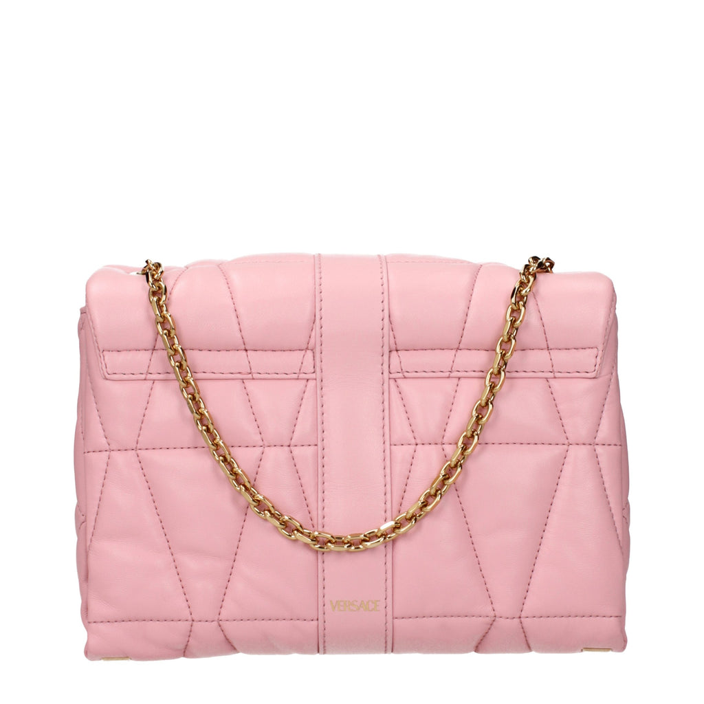 Versace Pink Leather Shoulder Bag
