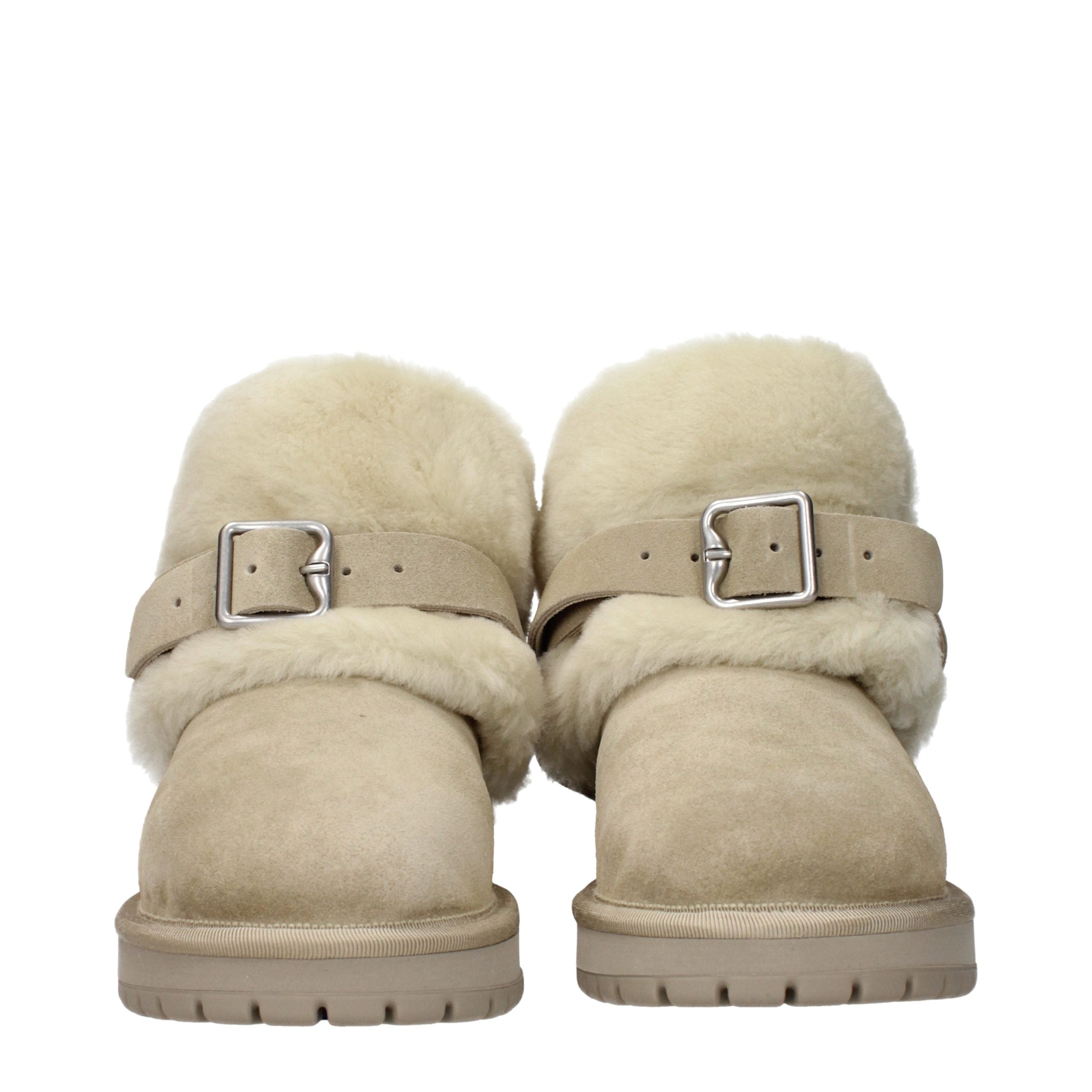 Burberry Green Leather Ankle Boots