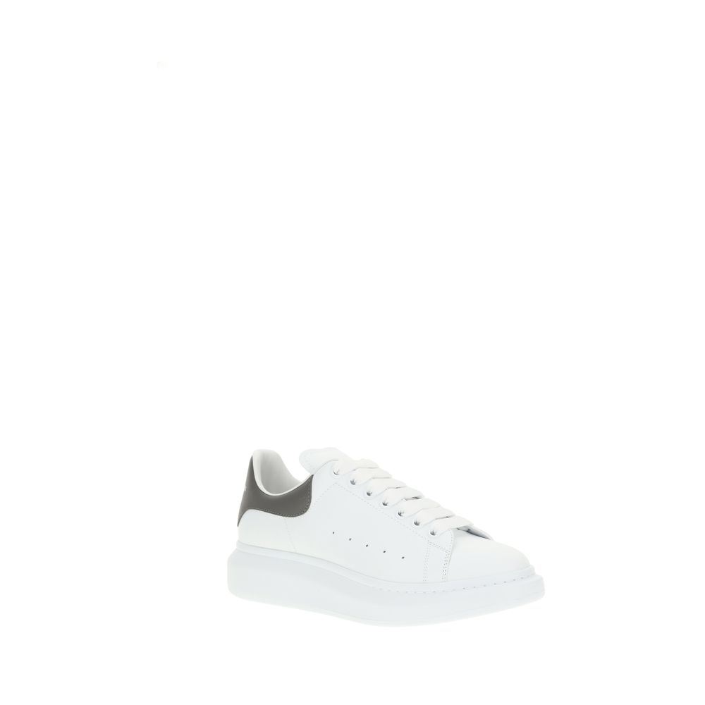 Alexander McQueen White Calf Leather Bos Taurus Platform Sneakers