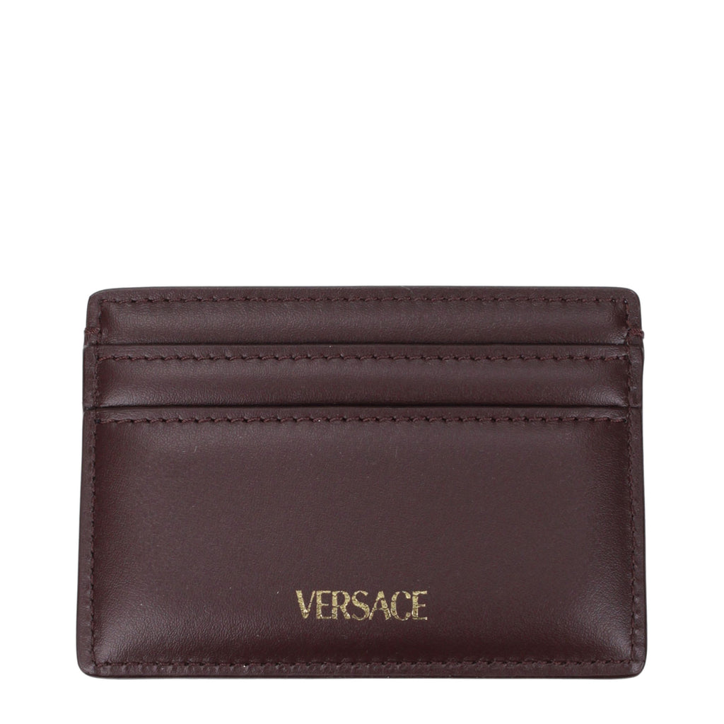 Versace Brown Leather Cardholder