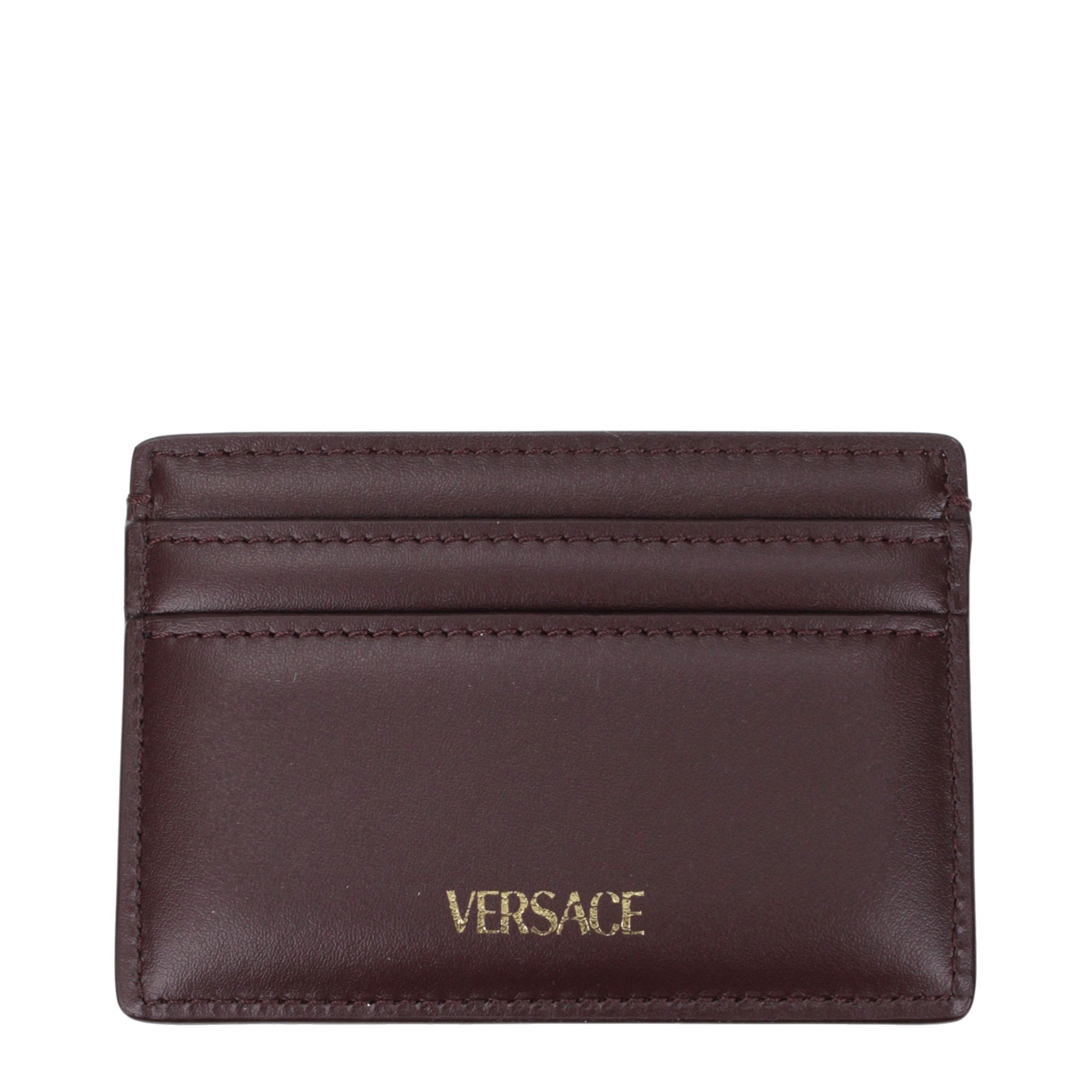 Versace Brown Leather Cardholder