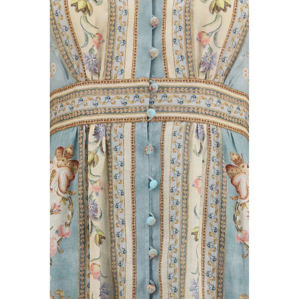 Zimmermann Multicolor Linen Casual Dress