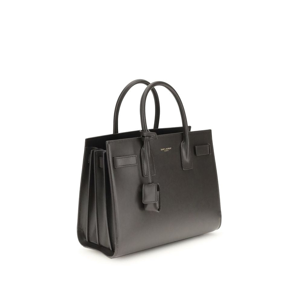 Saint Laurent Gray Calf Leather Bos Taurus Handbag