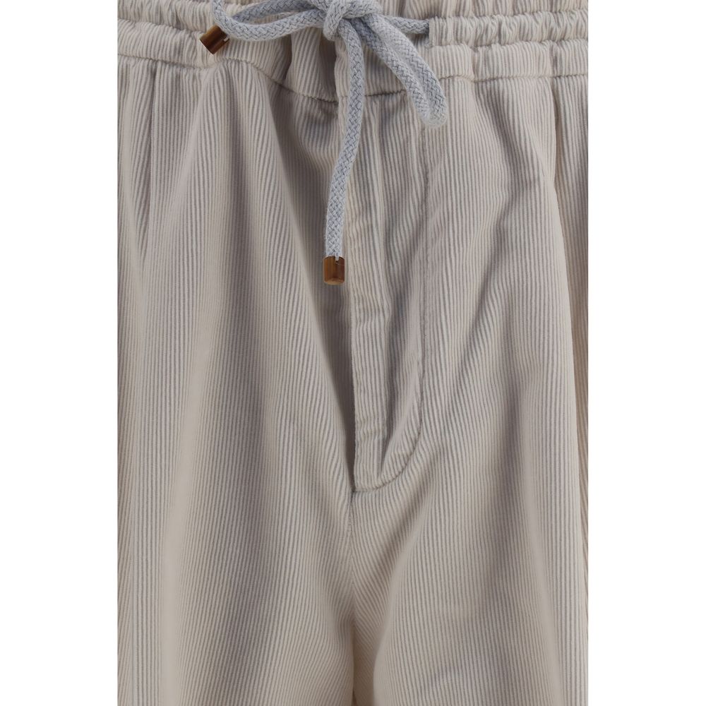 Brunello Cucinelli Beige Cotton Casual Pants