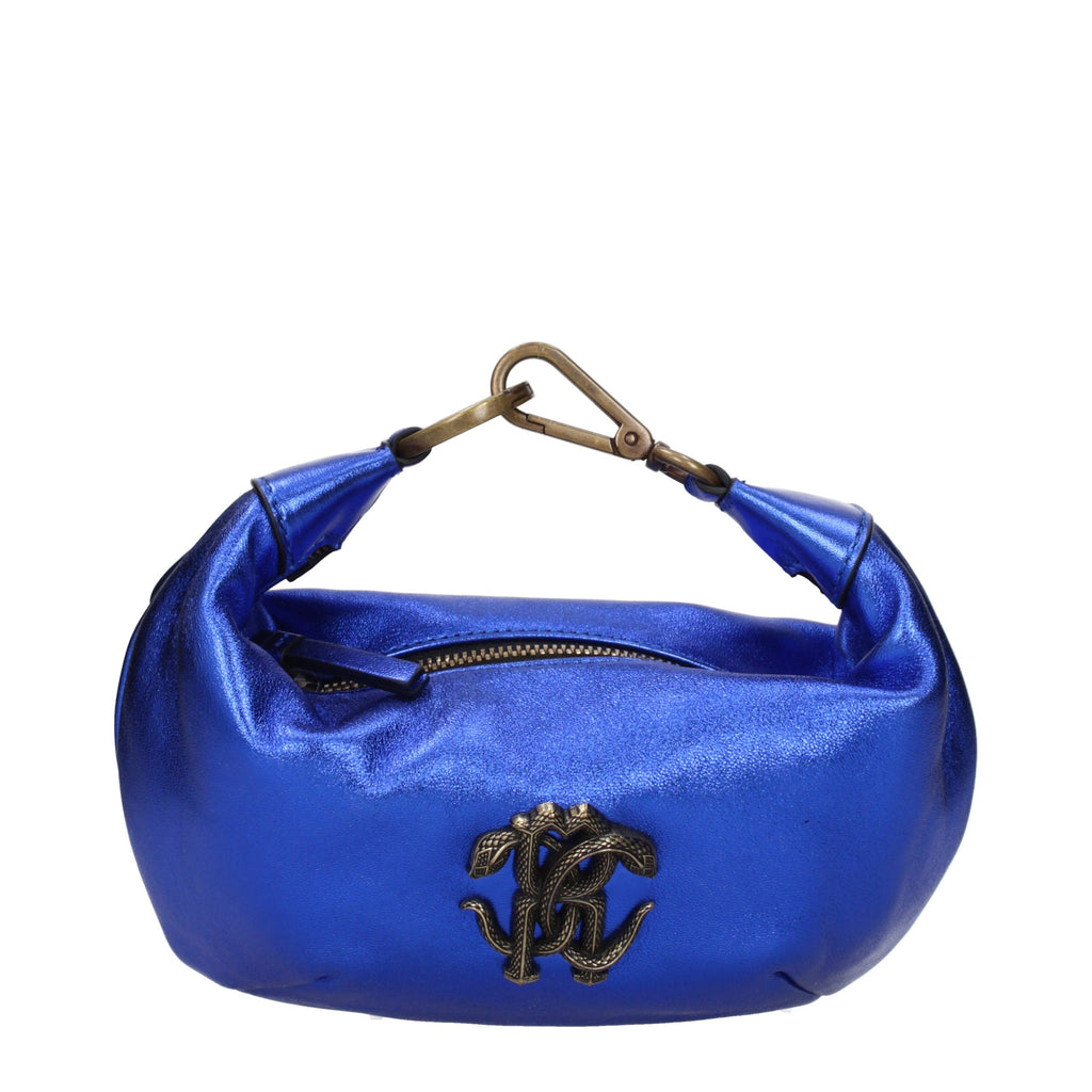 Roberto Cavalli Blue Leather Handbag