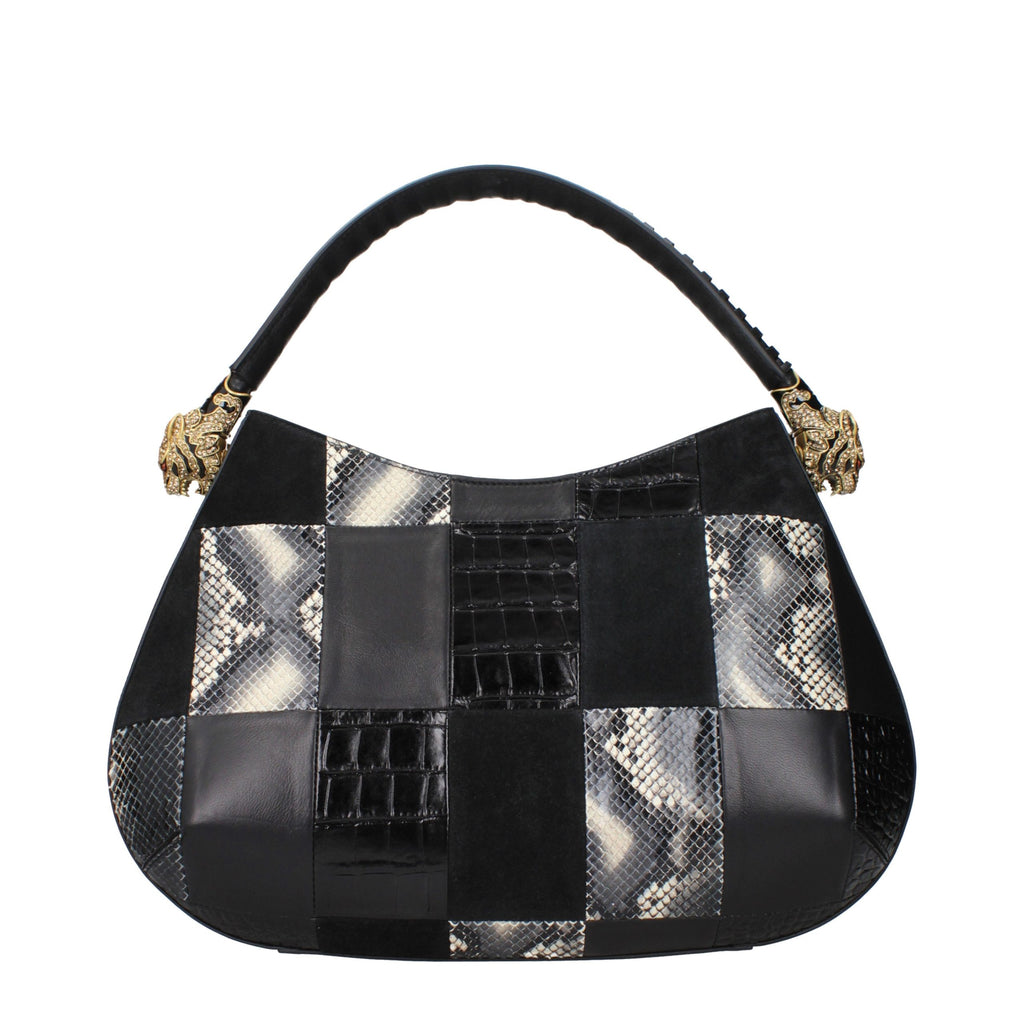 Roberto Cavalli Black Leather Handbag