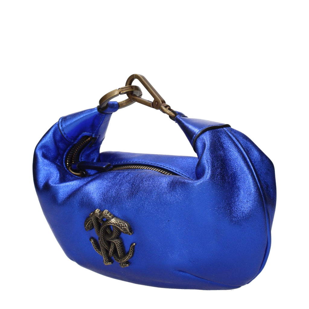 Roberto Cavalli Blue Leather Handbag