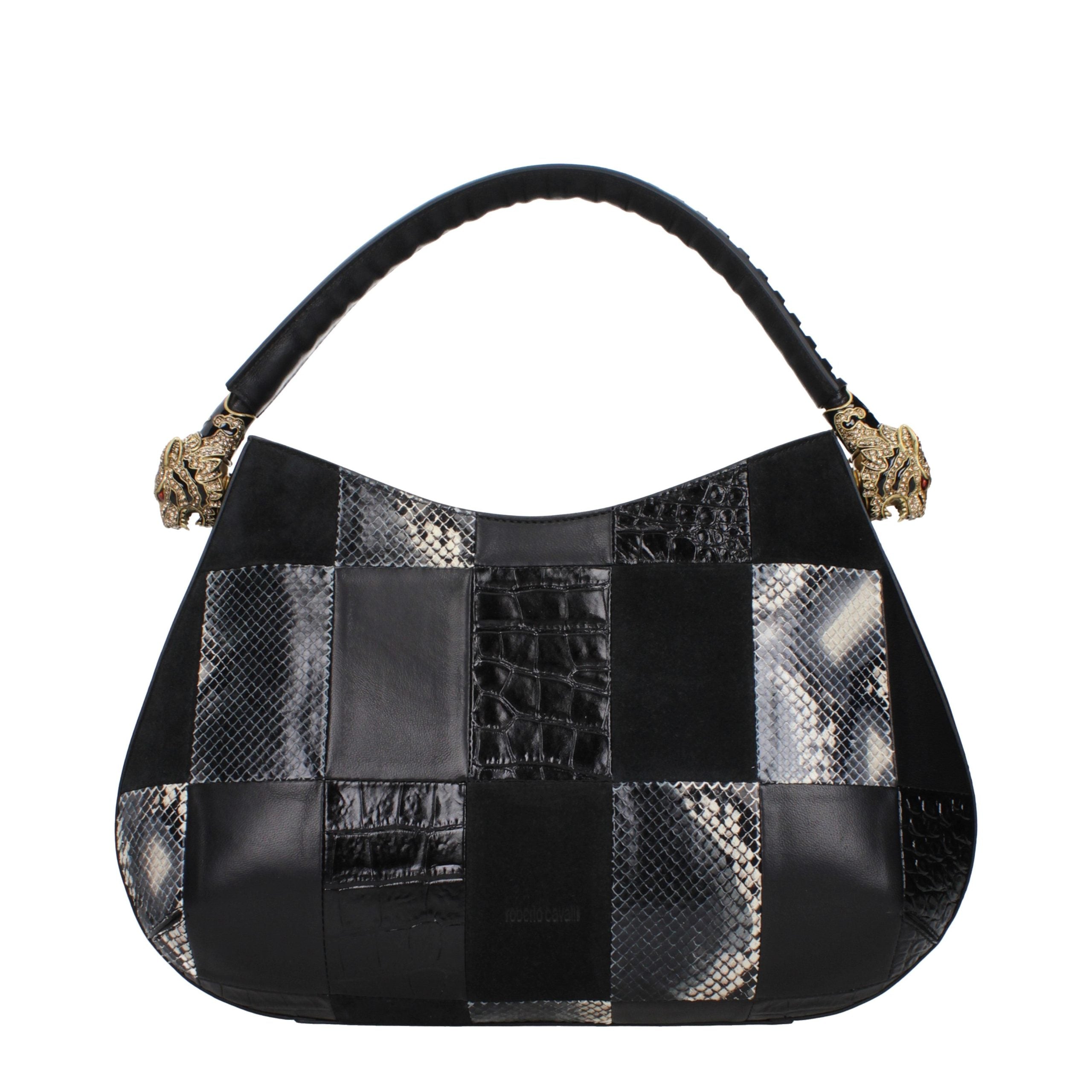 Roberto Cavalli Black Leather Handbag