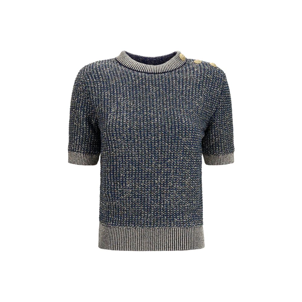Balmain Blue Polyamide Sweater