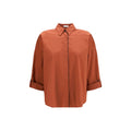 Brunello Cucinelli Brown Cotton Shirt