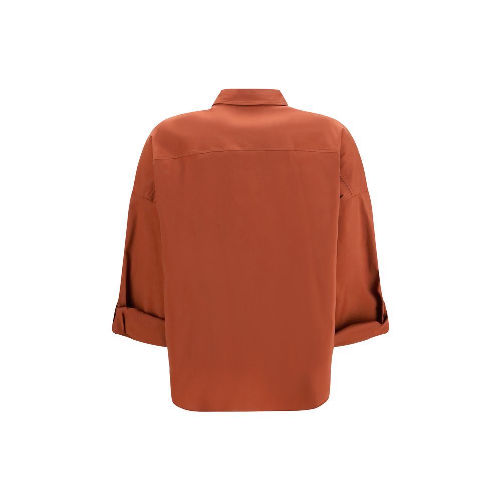 Brunello Cucinelli Brown Cotton Shirt