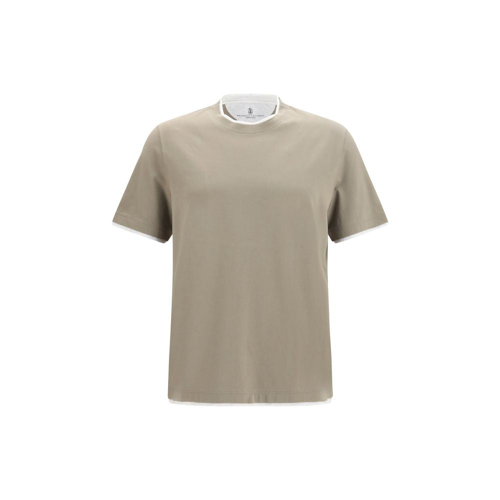 Brunello Cucinelli Bicolor Cotton T-Shirt