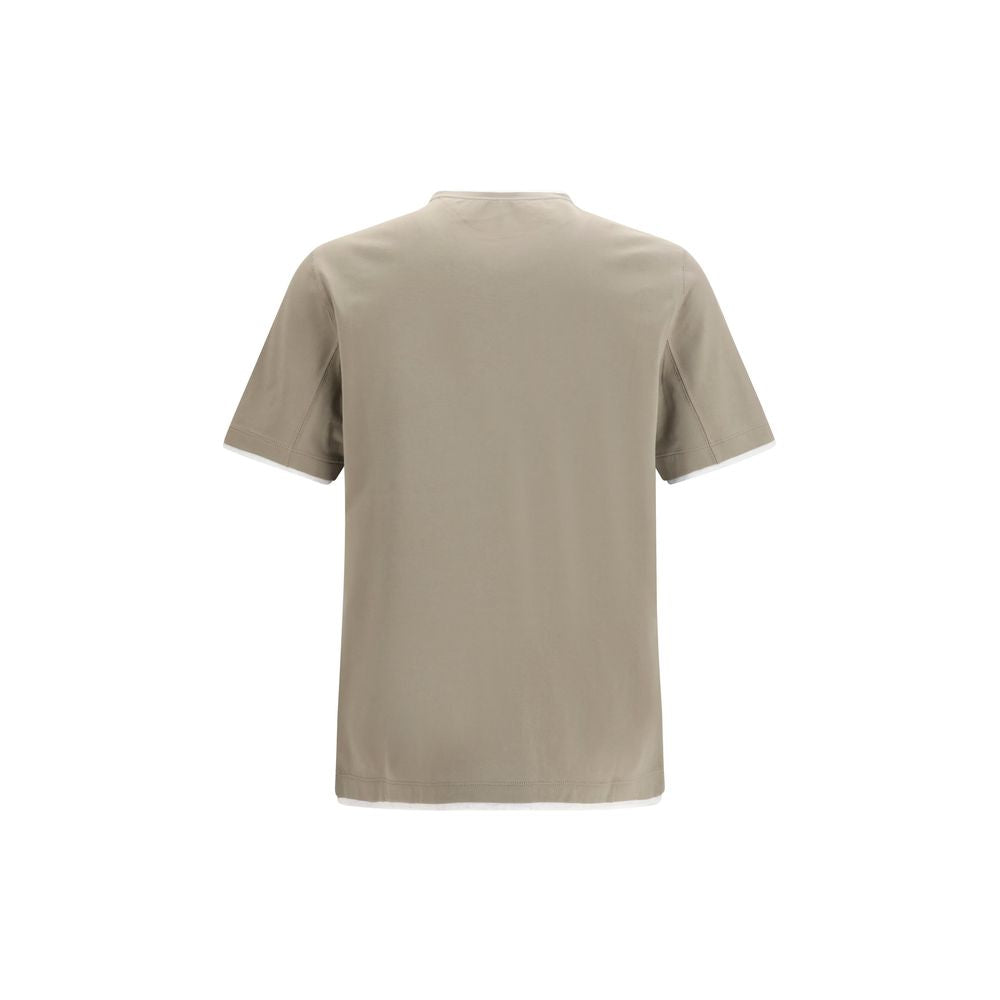 Brunello Cucinelli Bicolor Cotton T-Shirt