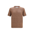 Brunello Cucinelli Brown Linen T-Shirt