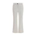 Brunello Cucinelli White Cotton Flared Pants
