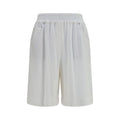Brunello Cucinelli White Cotton Bermuda Shorts