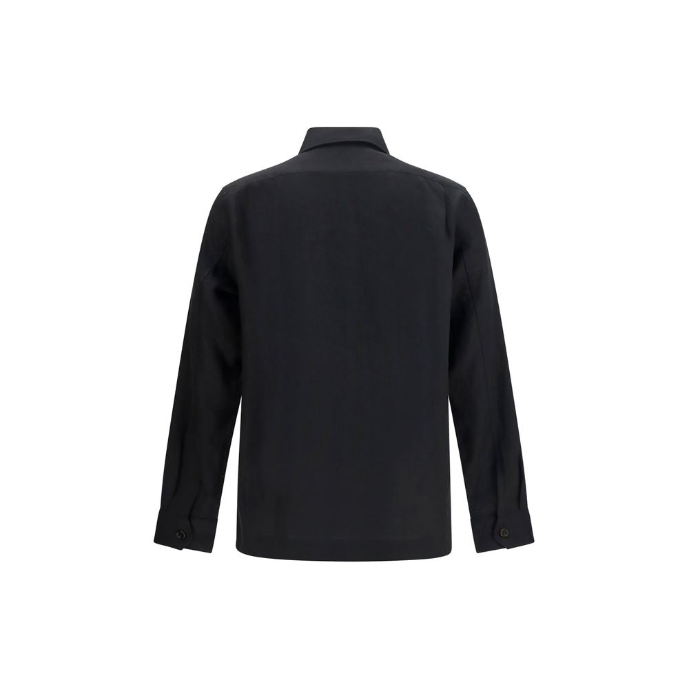 Brunello Cucinelli Black Linen Denim Jacket