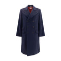 Brunello Cucinelli Blue Wool Oves Aries Coat