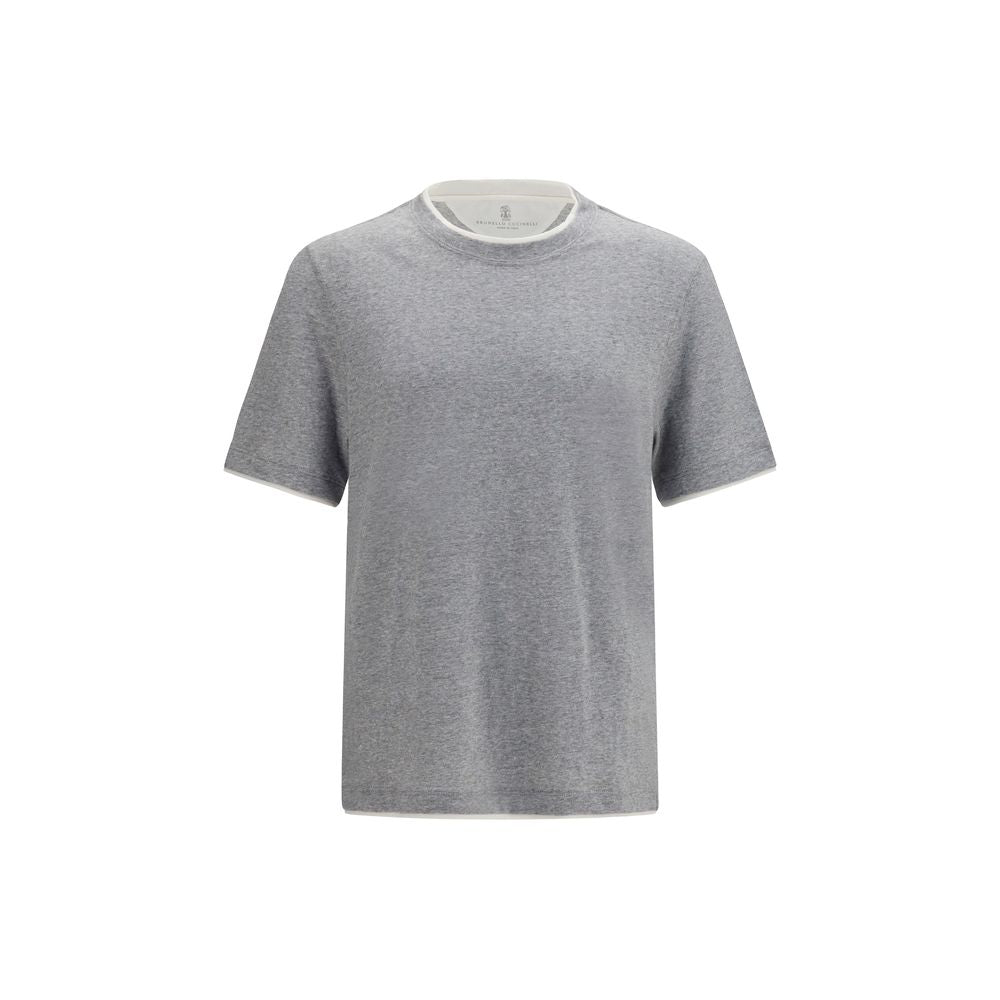 Brunello Cucinelli Gray Cotton T-Shirt