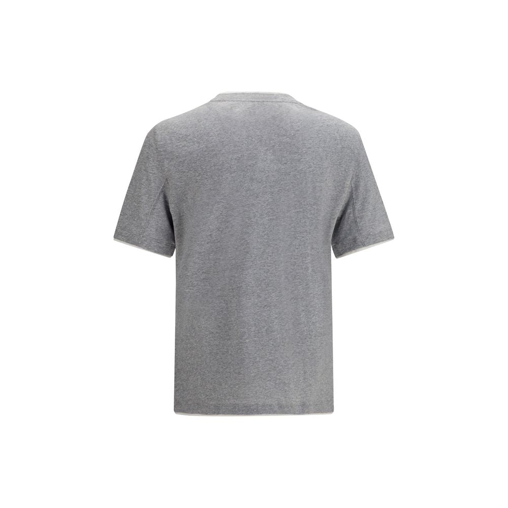 Brunello Cucinelli Gray Cotton T-Shirt