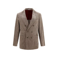 Brunello Cucinelli Gray Cotton Full-Length Jacket