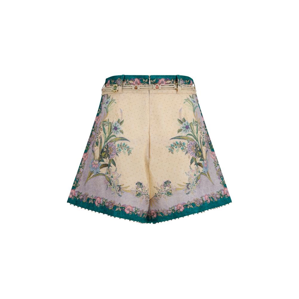 Zimmermann Multicolor Linen Bermuda Shorts
