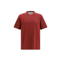 Brunello Cucinelli Bordeaux Cotton T-Shirt