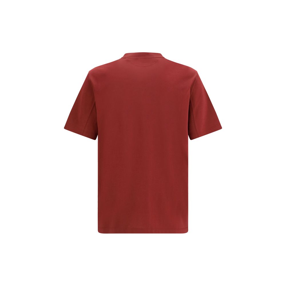 Brunello Cucinelli Bordeaux Cotton T-Shirt