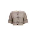 Brunello Cucinelli Beige Cotton Cardigan