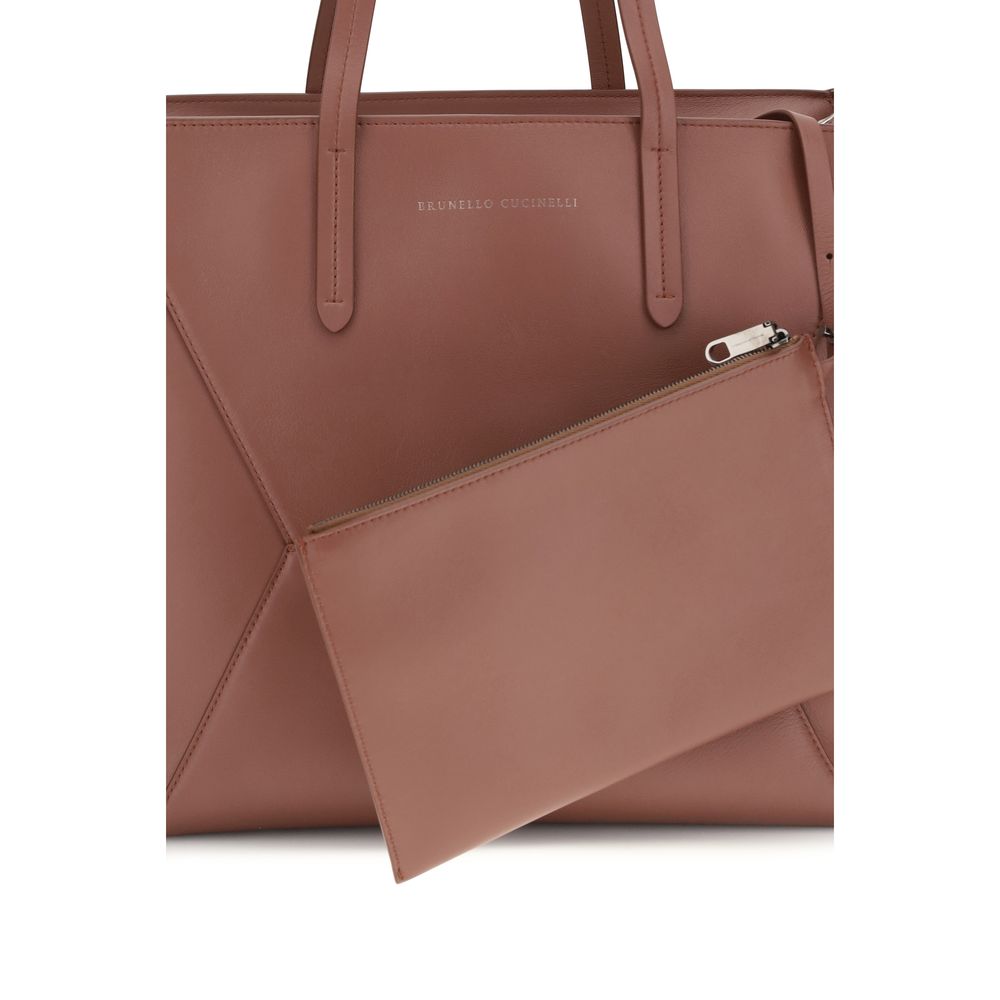 Brunello Cucinelli Multicolor Calf Leather Bos Taurus Shoulder Bag