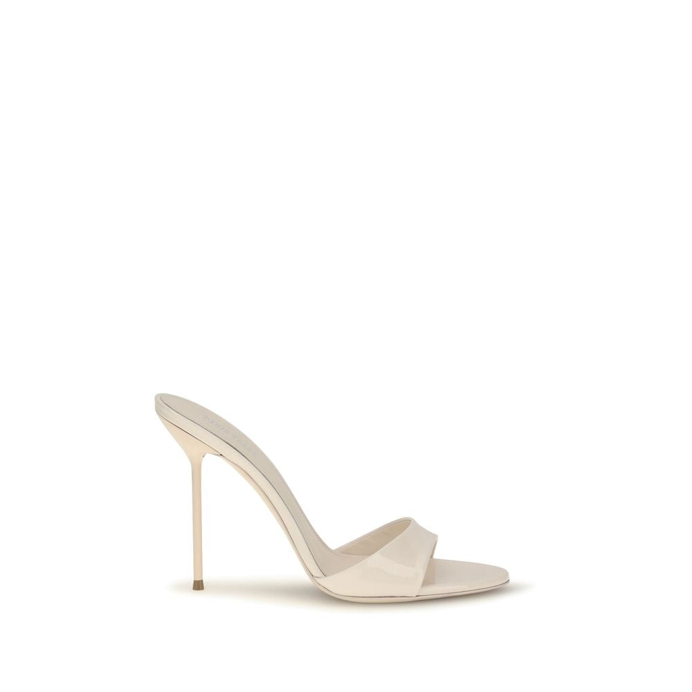 Paris Texas Beige Calf Leather Bos Taurus Stiletto Heel Sandals
