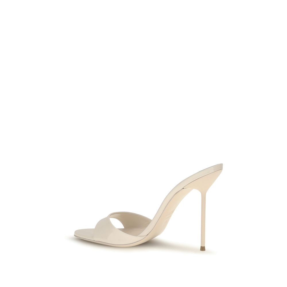 Paris Texas Beige Calf Leather Bos Taurus Stiletto Heel Sandals