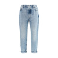 Brunello Cucinelli Blue Cotton Straight-Leg Jeans