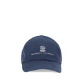 Brunello Cucinelli Blue Cotton Cap (Baseball Hat)