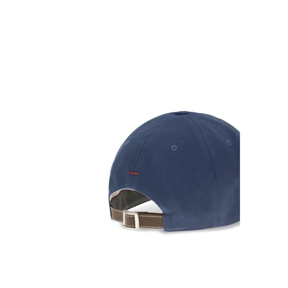 Brunello Cucinelli Blue Cotton Cap (Baseball Hat)