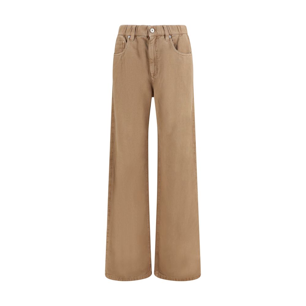Brunello Cucinelli Beige Cotton Jeans Denim