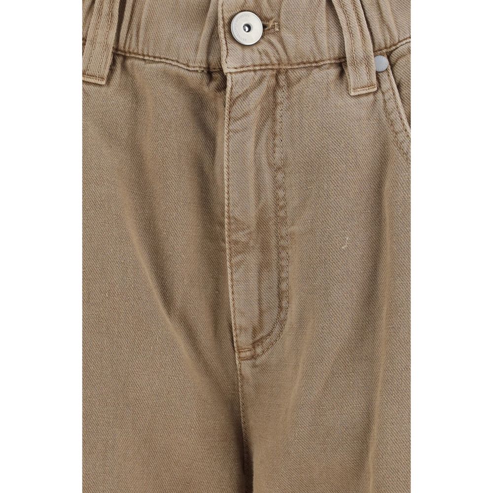 Brunello Cucinelli Beige Cotton Jeans Denim