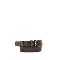 Valentino Garavani Brown Suede Leather Regular Belt